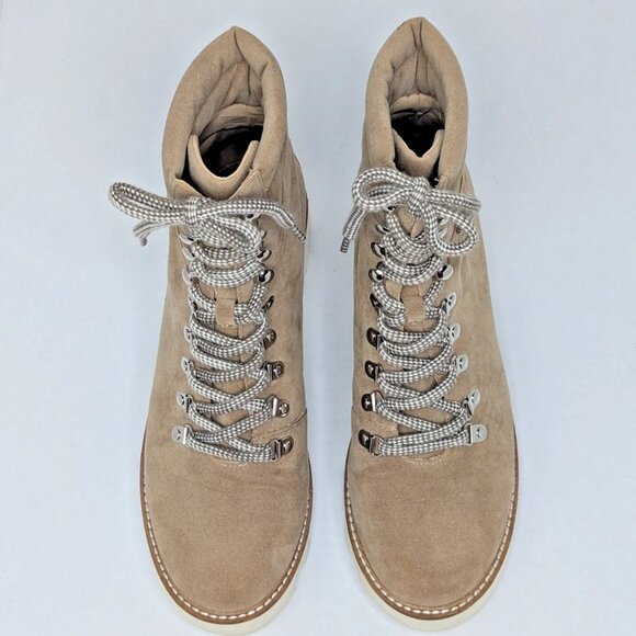 Mi.iM Arlene Boots Womens Khaki Size 9 Lace Up Design Trendy Casual Booties - Picture 2 of 8